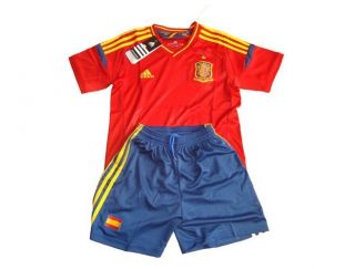  Euro 2012 Spain Home Court Football Suit Uniform Soccer Clothes