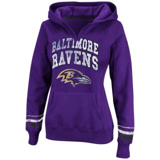  Ravens Purple Womens Pre Season Favorite II Hooded Sweatshirt