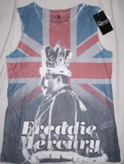 Freddie Mercury Queen Union Jack Flag Vest T Shirt Rock Festival