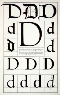  Letter D Typeface Design Roman Greek Print Frederic Goudy