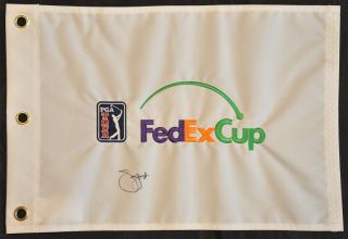 Jim Furyk Signed PGA Tour FedEx Cup Golf Flag Winner