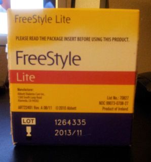 Freestyle Lite Test Strips 100 Count Unopened Box
