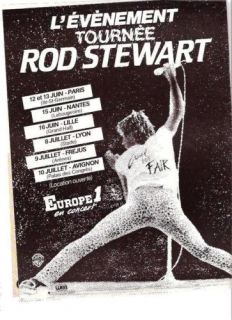 Rod Stewart 1983 Tour RARE French Magazine Advert