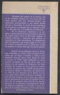 Gabriel Garcia Marquez Book La Hojarasca 1st Ed 1979