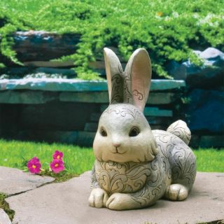 jim shore grey bunny garden statue heartwood creek