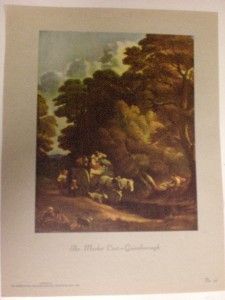 Market Cart Thomas Gainsborough RARE Vintage Print