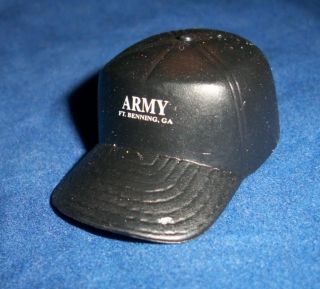 Scale Army Fort Benning GA Black Cap Hat for A 12 Figure