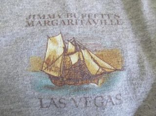 Jimmy Buffet Margaritaville Gray Las Vegas T Shirt Captain Graphic Tee