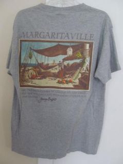 Jimmy Buffet Margaritaville Gray Las Vegas T Shirt Captain Graphic Tee