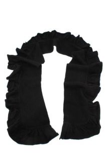 MAGASCHONI New Black Cashmere Ruffled Scarf Wrap One Size BHFO