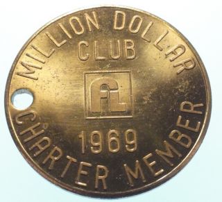 Frito Lay Medal 1969 Million Dollar Club Charter Member 34mm 5M925