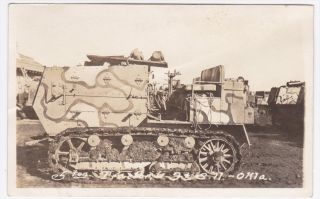 Fort Sill Oklahoma 5 Ton Tractor Vintage Real Photo Postcard