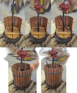 Portuguese Grape / Fruit Crusher & Presses For Wine Making Oak Wood