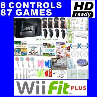 Nintendo Wii Console HD Games Fit Plus 4 Players Bundle 0004549688088