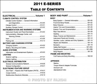 2011 Ford Econoline Shop Manual Set E150 E250 E350 E450 Van Super Duty