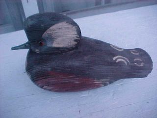 Hand Carved Wood Duck Decoy Signed Fouts