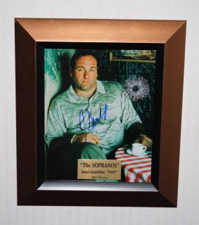 Sopranos Prop Glass Signed James Gandolfini Autograph COA UACC Frame
