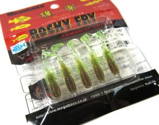 Megabass Soft Lure Rocky Fry Power Up Edition Vib Tail 1 5 inch