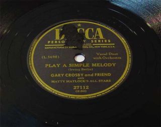 Gary Crosby Sams Song The Happy Tune 78rpm