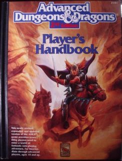  dungeon dragons players handbook 2nd edition 1989 tsr gary gygax