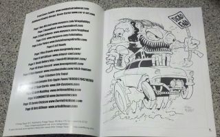 Asphalt Fiends Coloring Book Hot Rod Rat Fink Roth Type