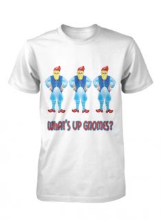 Funny Garden Gnome Shirt Whats Up Gnomes Tshirt s M L XL T Shirt