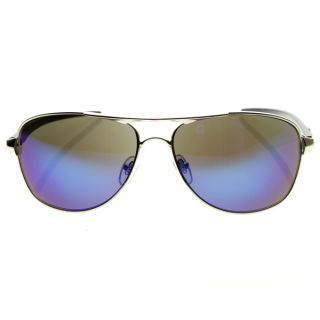Loop Full Metal Oval Aviator Sports Frame Xloops Sunglasses Silver