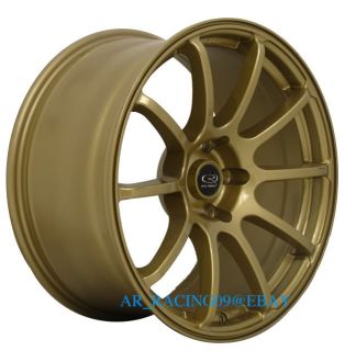 18 Rota Wheels 18x8 5 5x100 48 G Force Gold 04 STI WRX TC Legacy