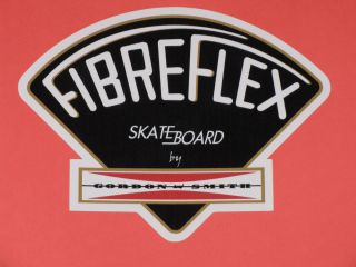 GORDON & SMITH G&S FIBREFLEX BLACK VINYL STICKER DECAL 4.5 SKATEBOARD