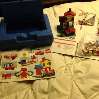1983 LEGO 1944 Universal Building Set with 1983 Blue Storage Case plus