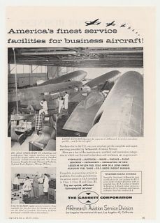 1956 Garrett AiResearch Aviation Service Hangar Lax Ad