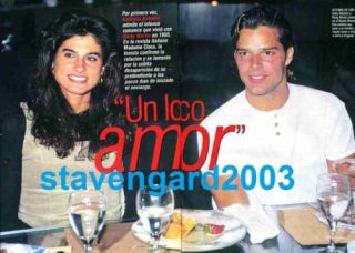 Gabriela Sabatini with Ricky Martin RARE Mag ARG 1997