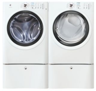 Electrolux White Front Load Washer and Gas Dryer Laundry Set w