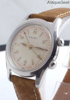 Vintage Gallet Wrist Alarm Cricket Same as Vulcain Cricket Movement