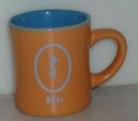 REI MUG SKI Skier Highwave Orange Blue Coffee Cup Mug Thailand