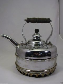 Vintage SIMPLEX Chrome Over Copper Tea Kettle for GAS STOVES