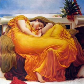 Lord Frederick Leighton Flaming June Oil Painting Repro