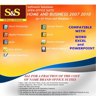   Word Excel Powerpoint Compatible Open Office Home Business 2007 2010