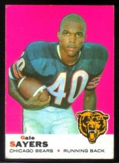 1969 Topps 51 Gale Sayers Chicago Bears VG