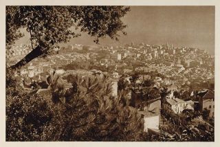1925 Panorama View Genoa Genova Genua Genes Italy NICE   ORIGINAL