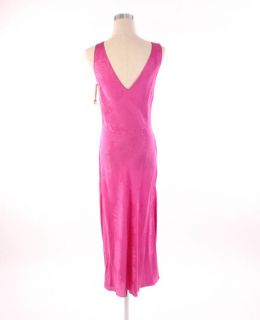 1850 John Galliano Rose Pink Printed Dress with Knot on The Chest F40