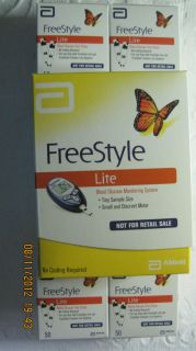 Freestyle Lite Blood Glucose Test Strips 200 Count Free 100 Lancets