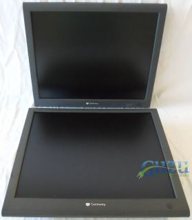 2X Gateway 700g 17 LCD Flat Panel Monitors Lot No Stands Tested SHIP