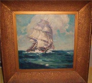 Arthur Woelfle Clipper SHIP Sail Boat Oil Painting Art
