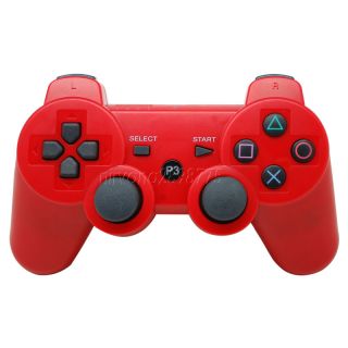 new wireless bluetooth game controller for sony ps3 red