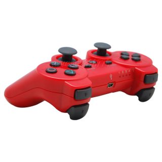 new wireless bluetooth game controller for sony ps3 red