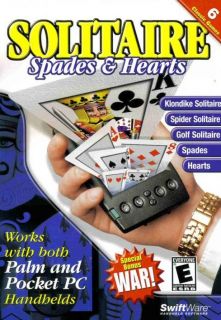 Solitaire Spades Hearts Palm or Pocket PC 6 Games