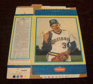 1983 GAYLORD PERRY FULL NALLEY CEREAL BOX SEATTLE MARINERS NICE