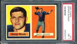  1957 Topps George Blanda 31 Bears PSA 7