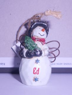 Ganz Personalized Snowman Ornament Ed New with Tags
